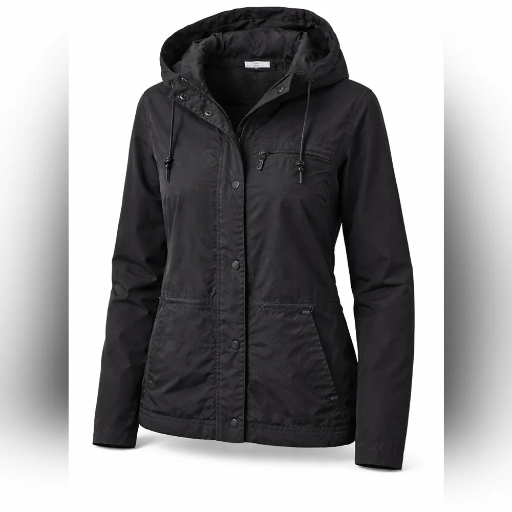 Columbia Women’s Black Weatherproof Lightweight Snap Front Mesh Lined Jacket - Picture 1 of 8